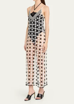 Ramy BrookCleo Patterned Sheer Cover-Up Maxi-Dress
