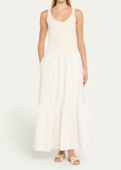 Ramy BrookDawson Mixed-Media Maxi Dress