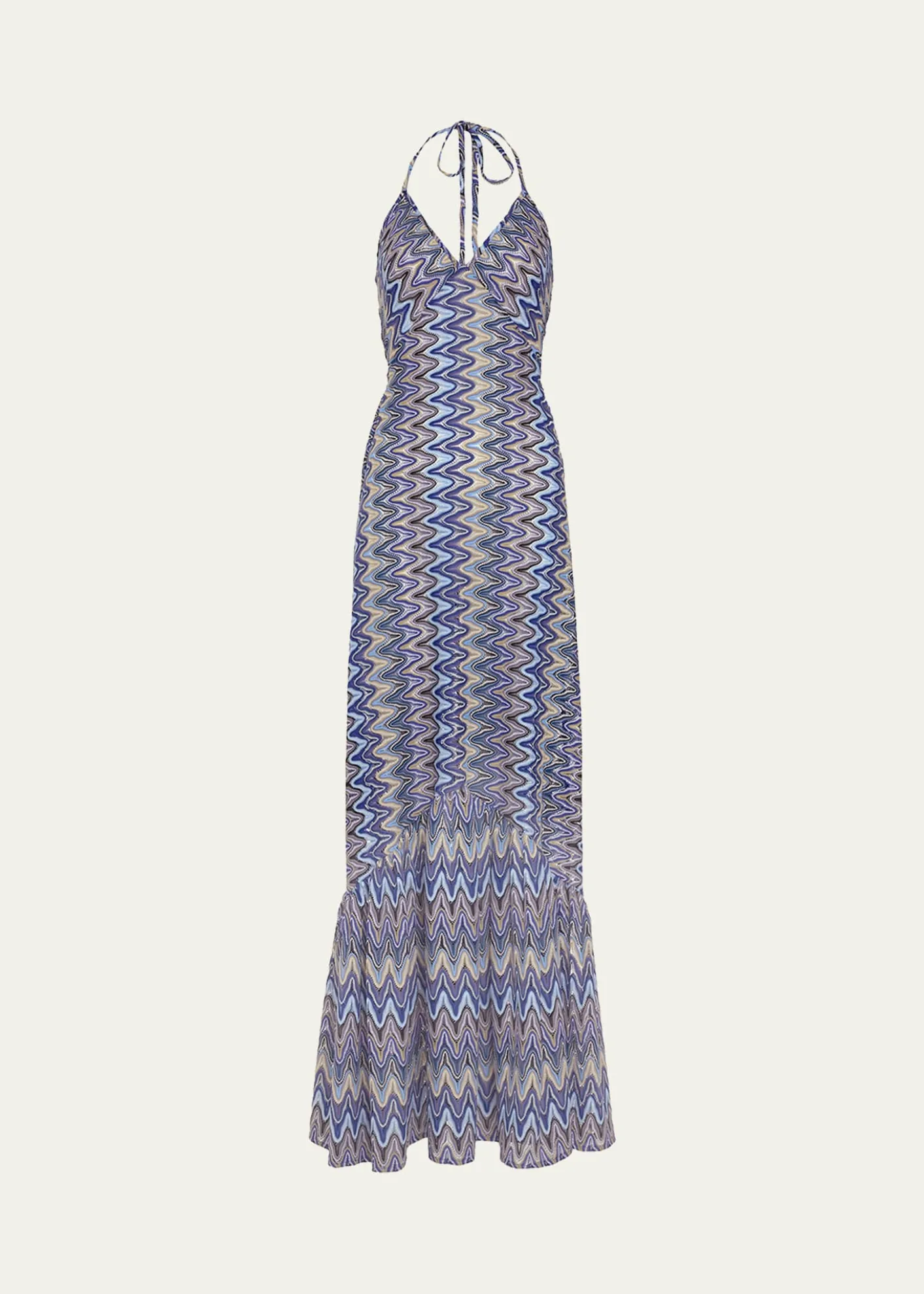 Ramy BrookDelilah Chevron Halter Maxi Dress