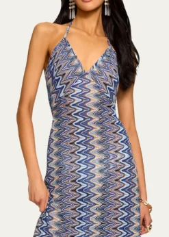 Ramy BrookDelilah Chevron Halter Maxi Dress