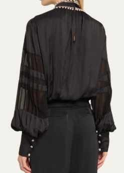 Ramy BrookJolene Embellished Long-Sleeve Blouse