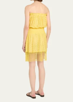 Ramy BrookLauryn Strapless Crochet Mini Dress