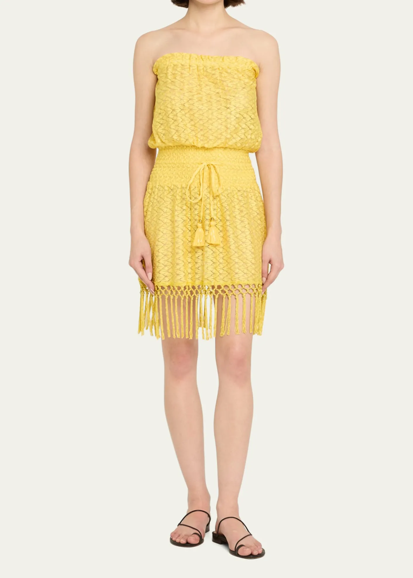 Ramy BrookLauryn Strapless Crochet Mini Dress