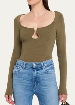 Ramy BrookLylia Ribbed Wavy U-Ring Top