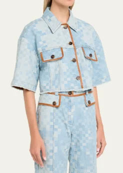 Ramy BrookMelanie Checekered Denim Jacket