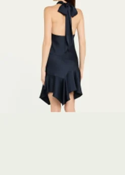Ramy BrookNari Asymmetric Flounce Halter Mini Dress