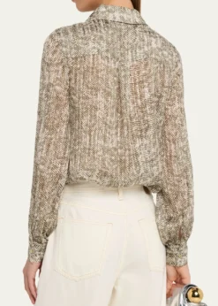 Ramy BrookPauline Button-Front Silk Blouse