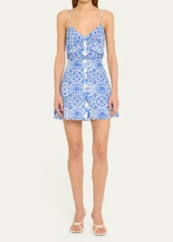Ramy BrookPositano Addie Button-Front Mini Dress