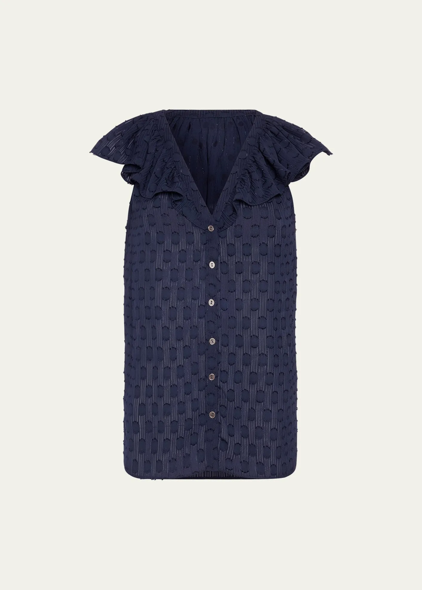 Ramy BrookSilvia Dot Ruffle-Trim Top