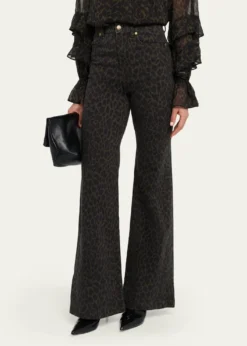 Ramy BrookTyra Printed Wide-Leg Jeans