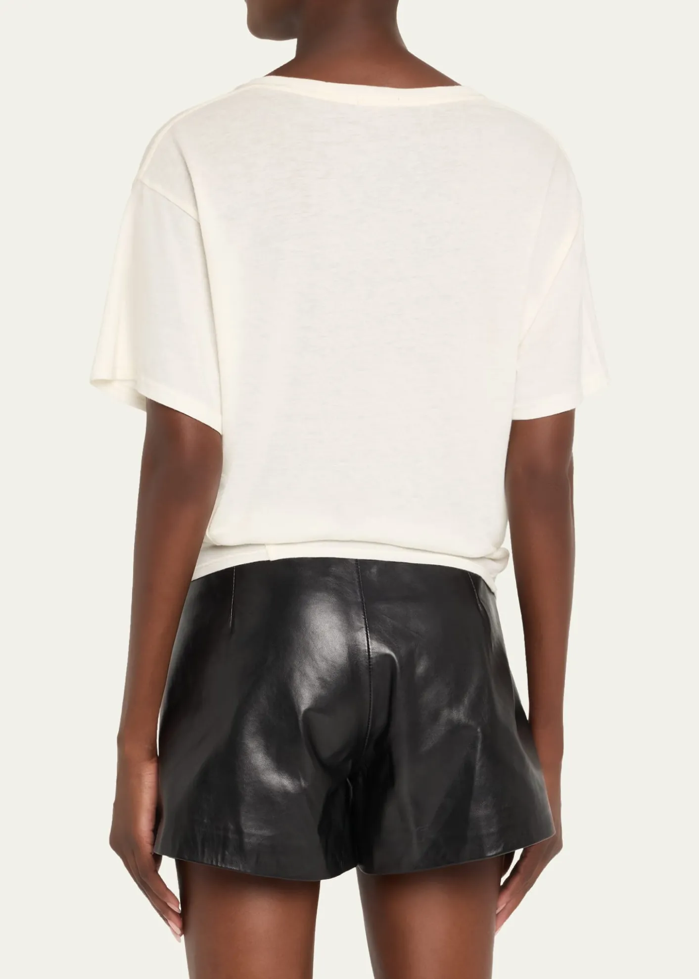 R13Cashmere-Blend Tight Waist Tee