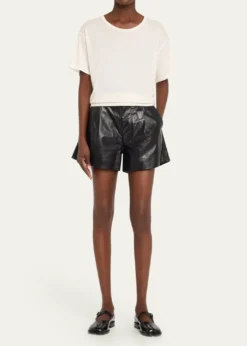 R13Cashmere-Blend Tight Waist Tee
