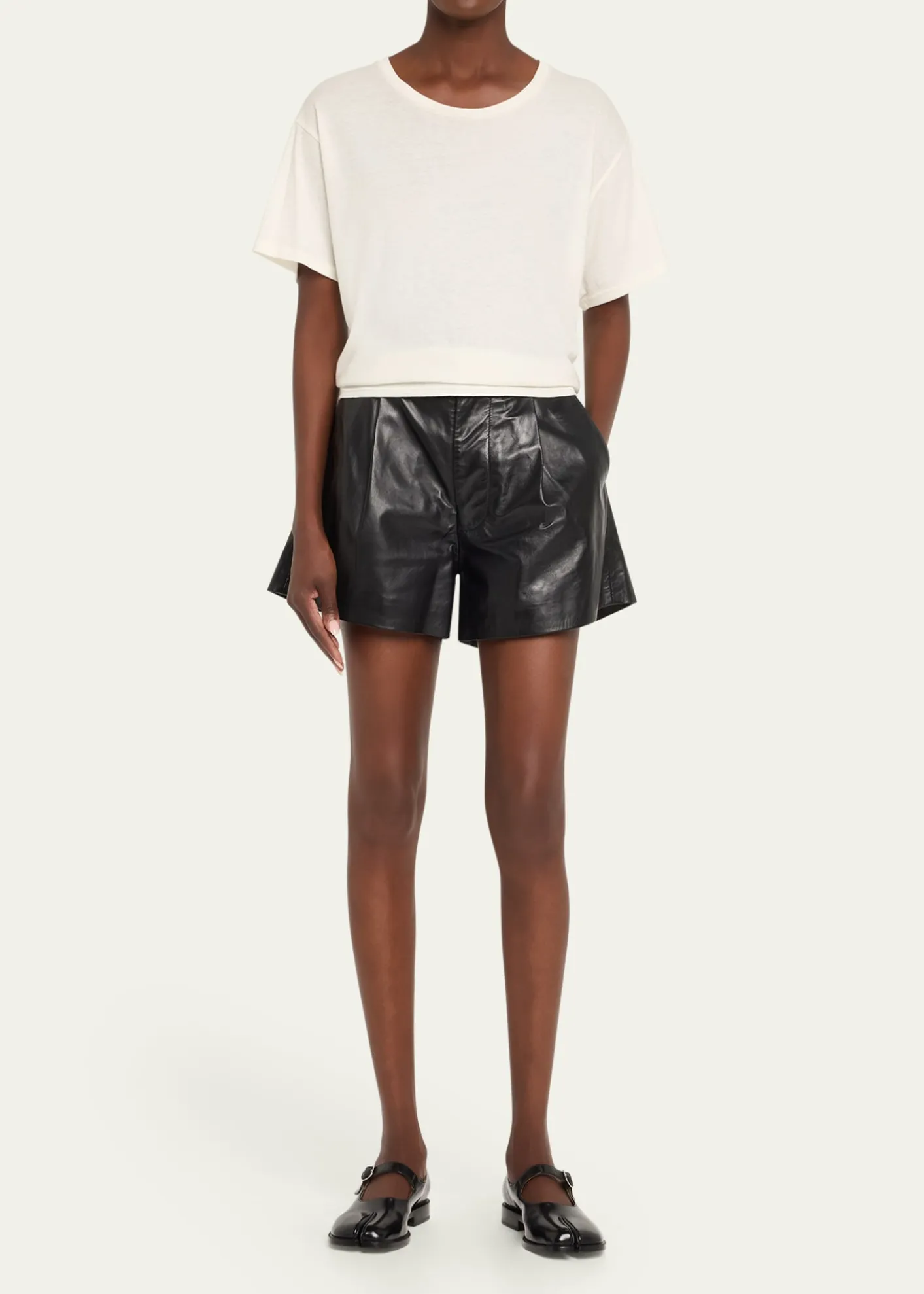 R13Cashmere-Blend Tight Waist Tee