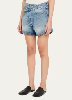 R13Crossover Denim Shorts
