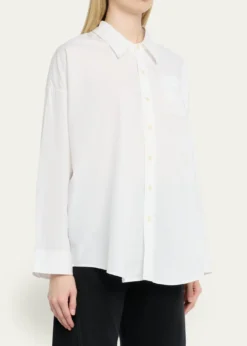 R13Drop Neck Oxford Shirt