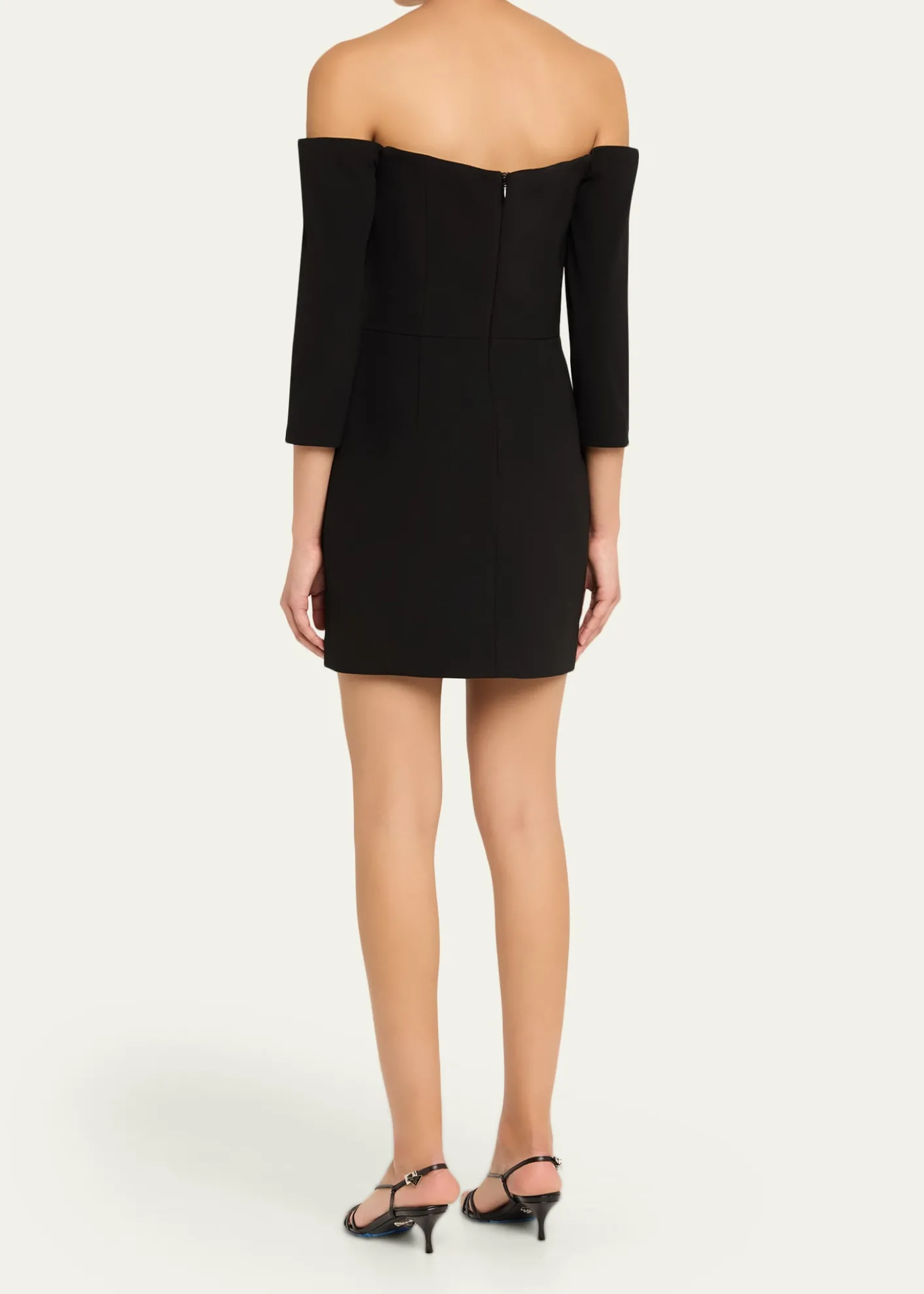 REBECCA VALLANCEEllerie Floral Diamante Off-Shoulder Mini Dress