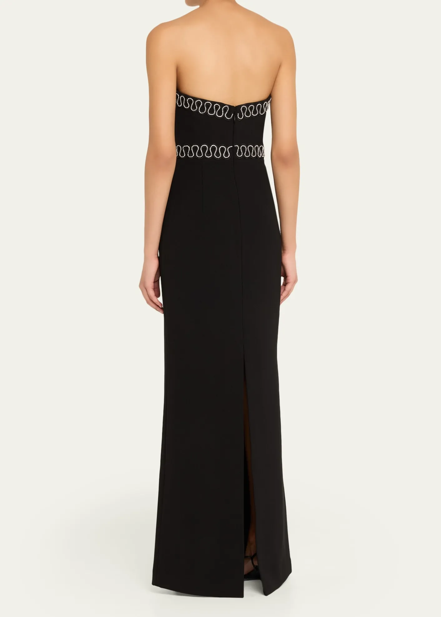 REBECCA VALLANCENyx Strapless Diamante-Trim Column Gown