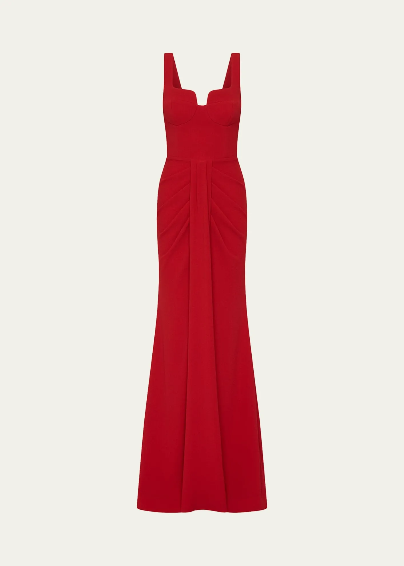 REBECCA VALLANCEZarya Sleeveless Draped Mermaid Gown