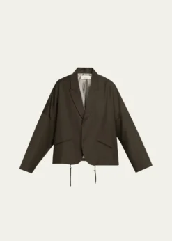 6397Relaxed Wool Cardigan Blazer