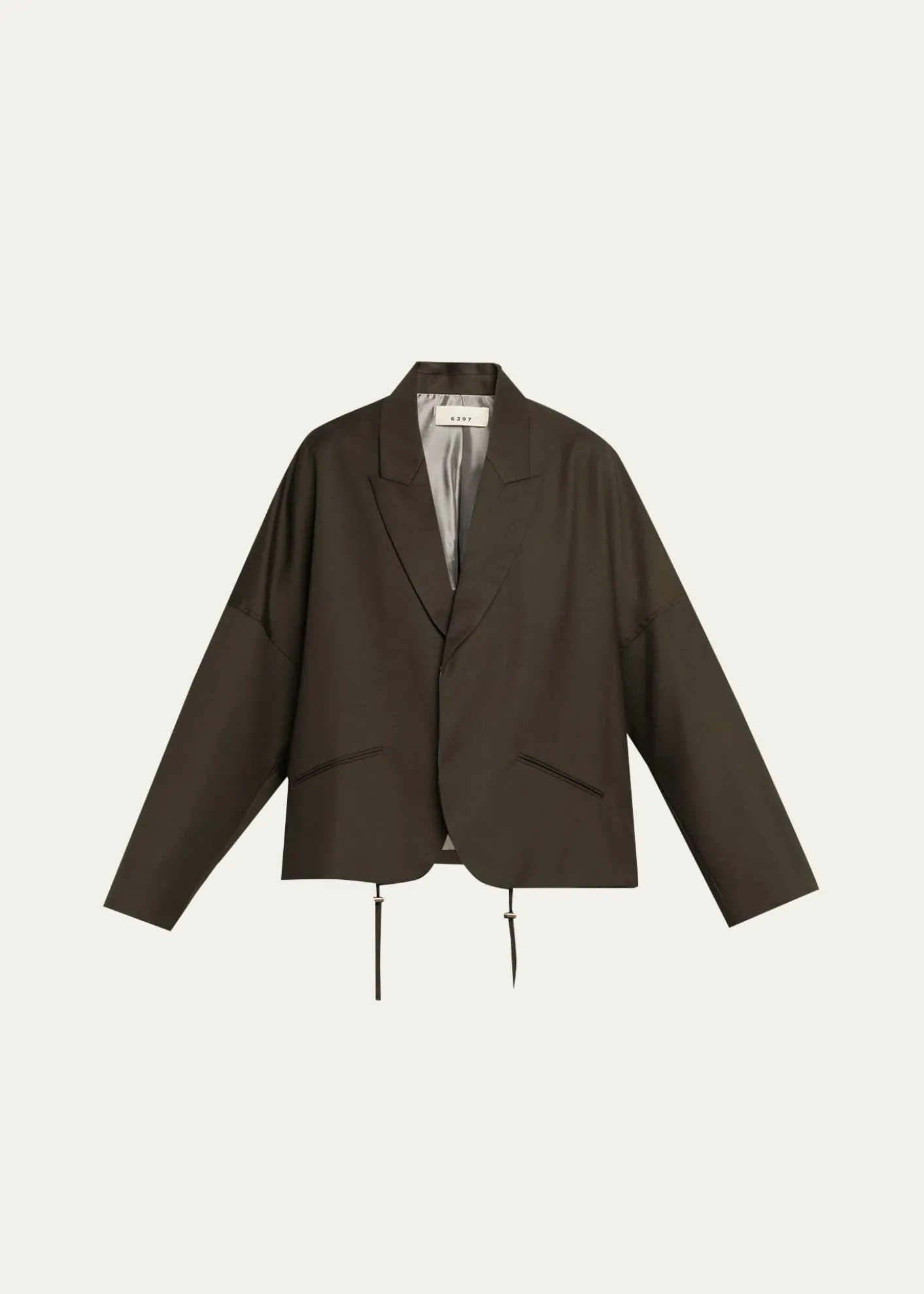 6397Relaxed Wool Cardigan Blazer