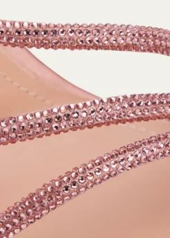 Rene Caovilla80mm Cleo Crystal Satin Sandals