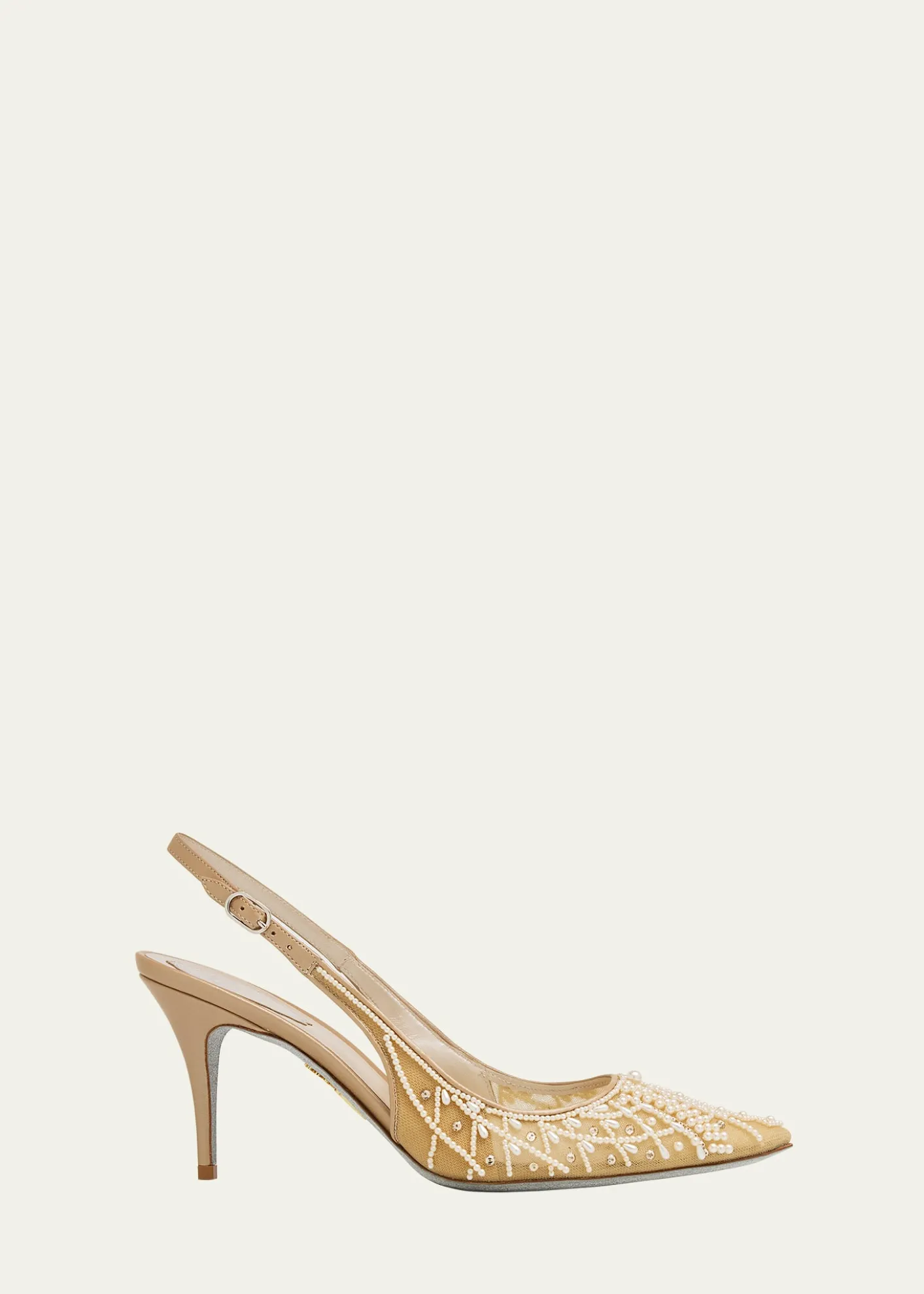 Rene Caovilla80mm Embellished Net Tulle Pumps