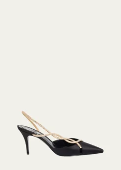 Rene Caovilla80mm Embellished Braided Satin Pumps