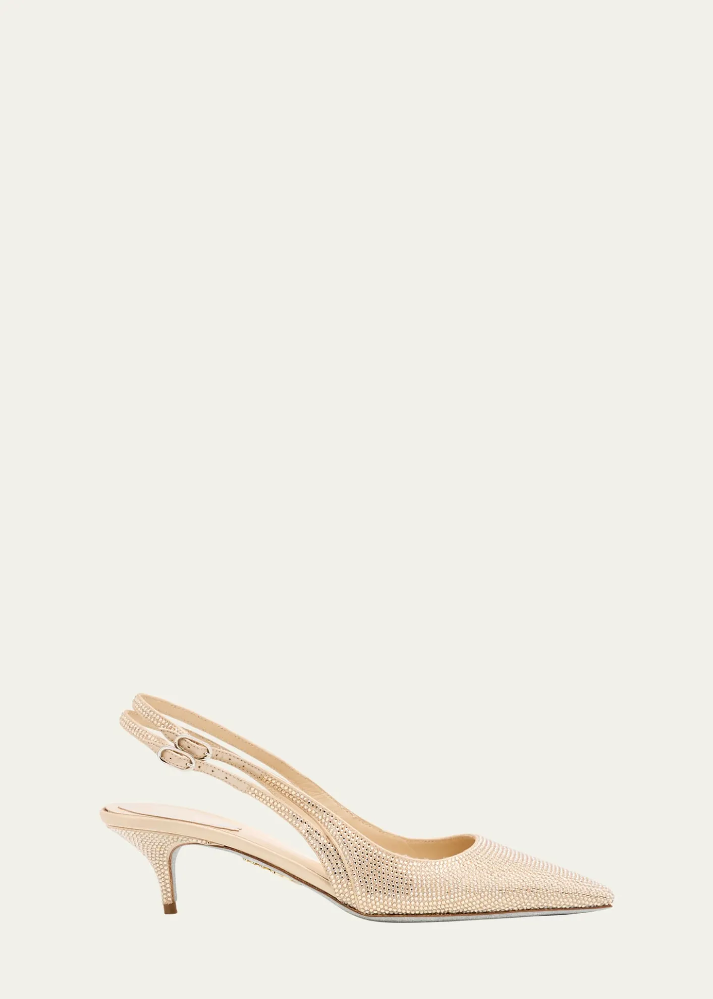 Rene CaovillaOlivia Embellished Satin Slingback Pumps