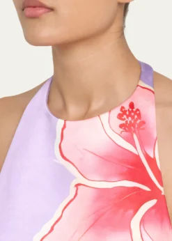 RetrofeteDrexley Floral Halter Mini Dress
