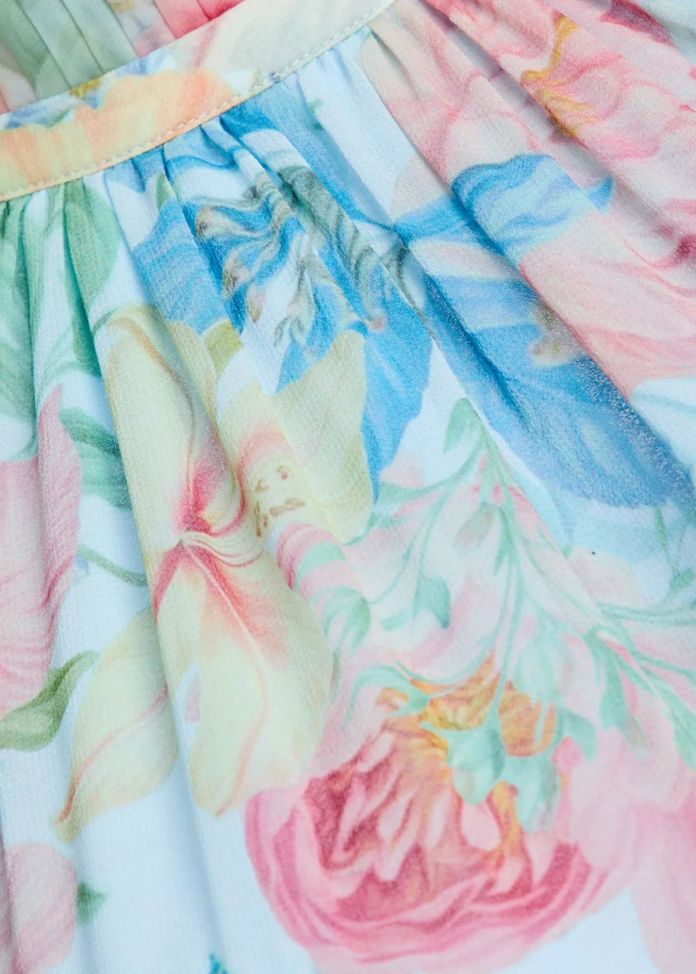 RetrofeteFrancy Floral Chiffon Halter Dress