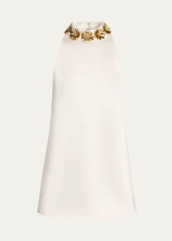 RetrofeteGiacinta Embellished Satin Mini Dress