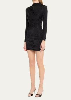 RetrofeteTana Long-Sleeve Embellished Mini Dress