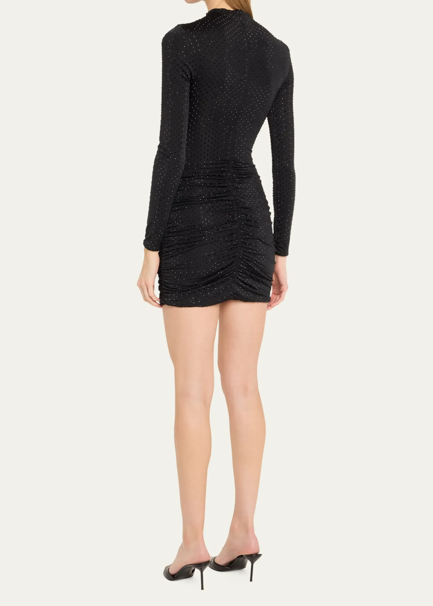 RetrofeteTana Long-Sleeve Embellished Mini Dress