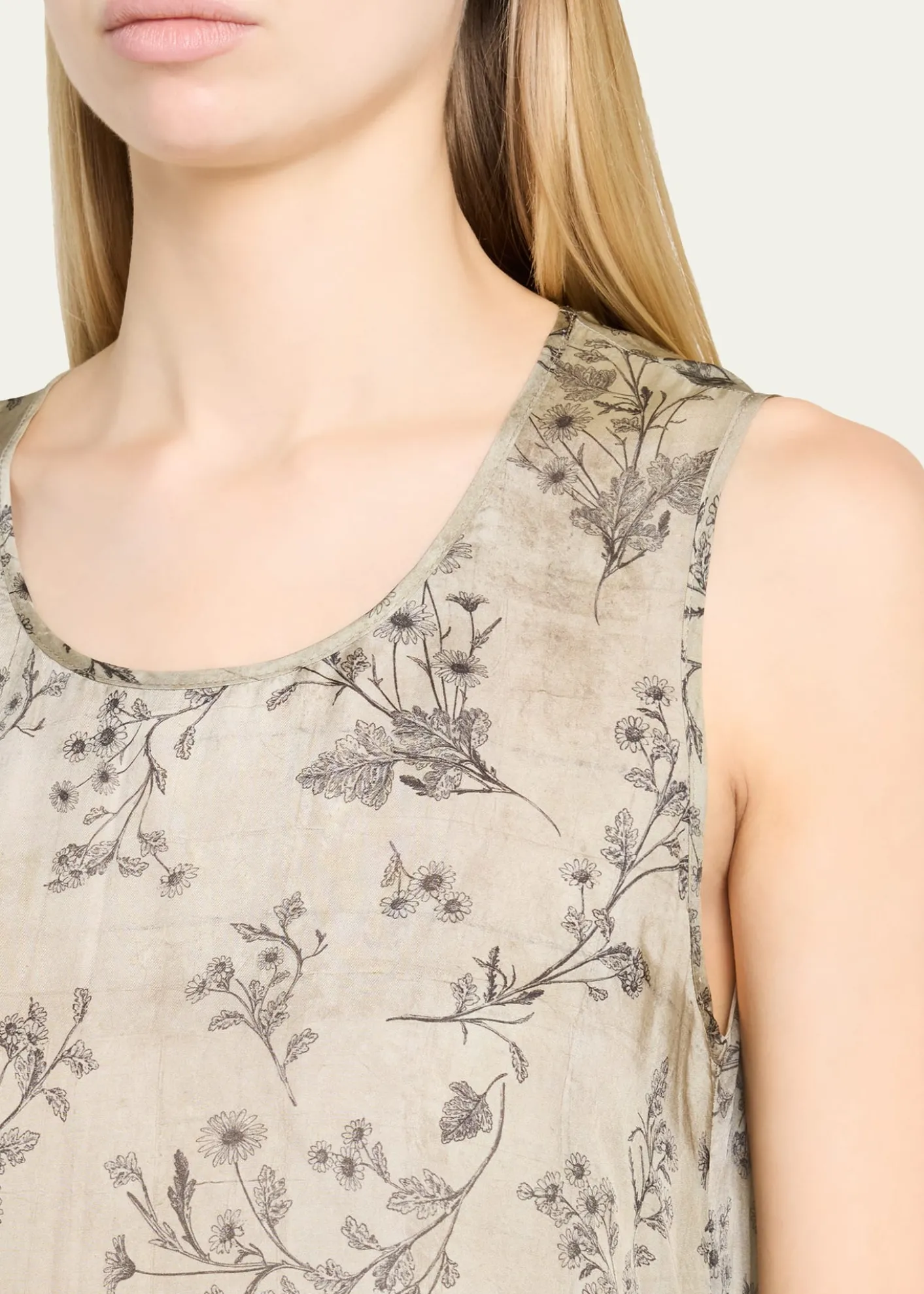 R13Floral Sleeveless Midi Dress