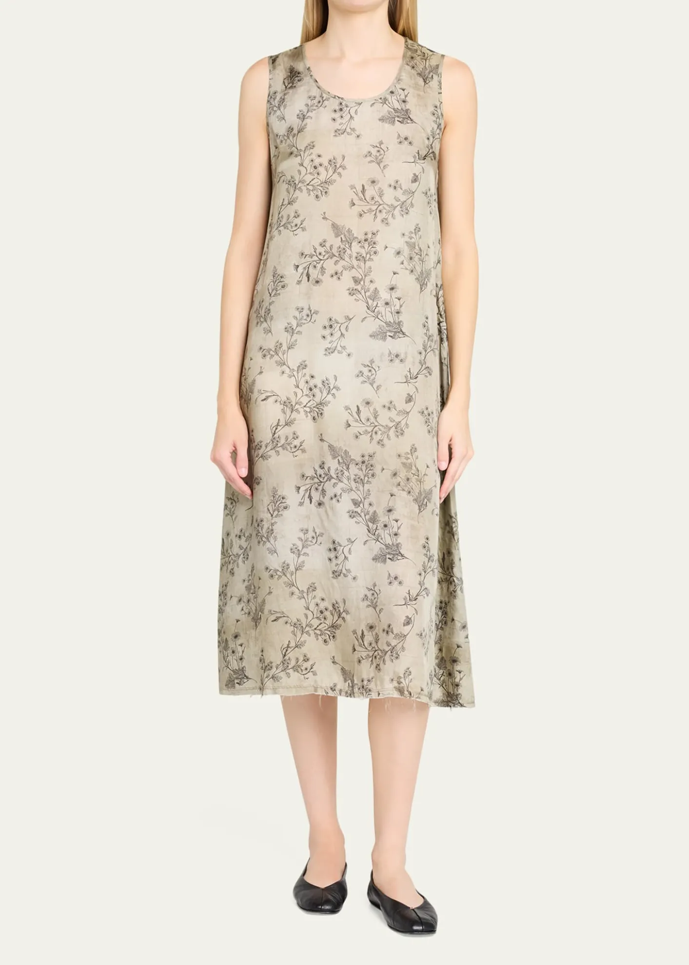 R13Floral Sleeveless Midi Dress