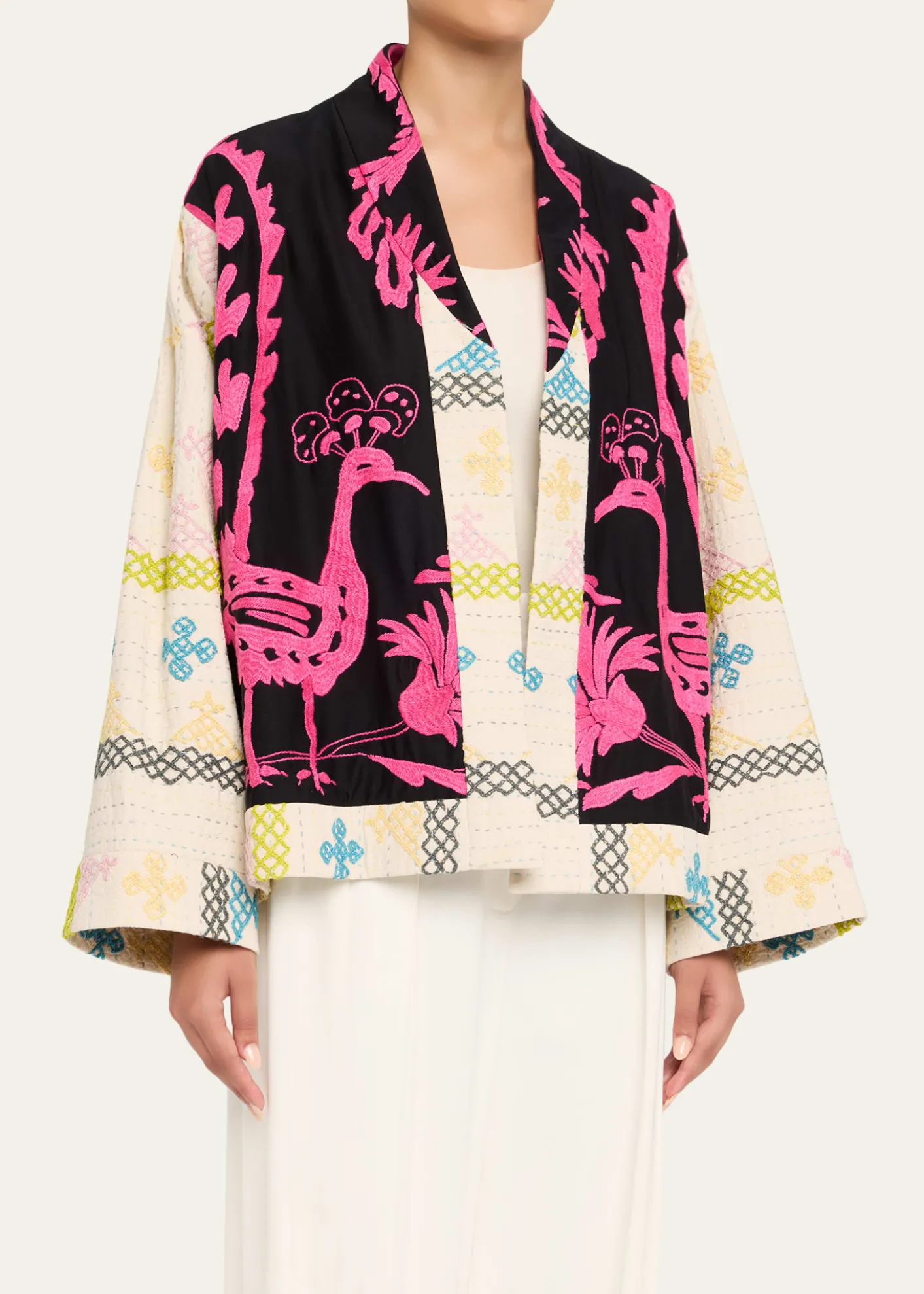 Rianna + NinaEmbroidered Kimono Jacket