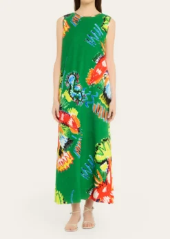 Rianna + NinaSleeveless Abstract-Print Maxi Dress