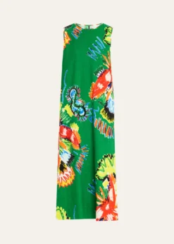 Rianna + NinaSleeveless Abstract-Print Maxi Dress