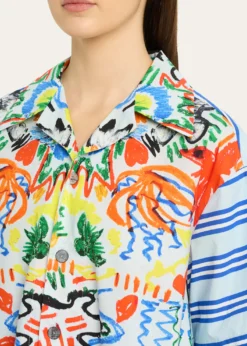 Rianna + NinaTropical-Print Cotton Shirt