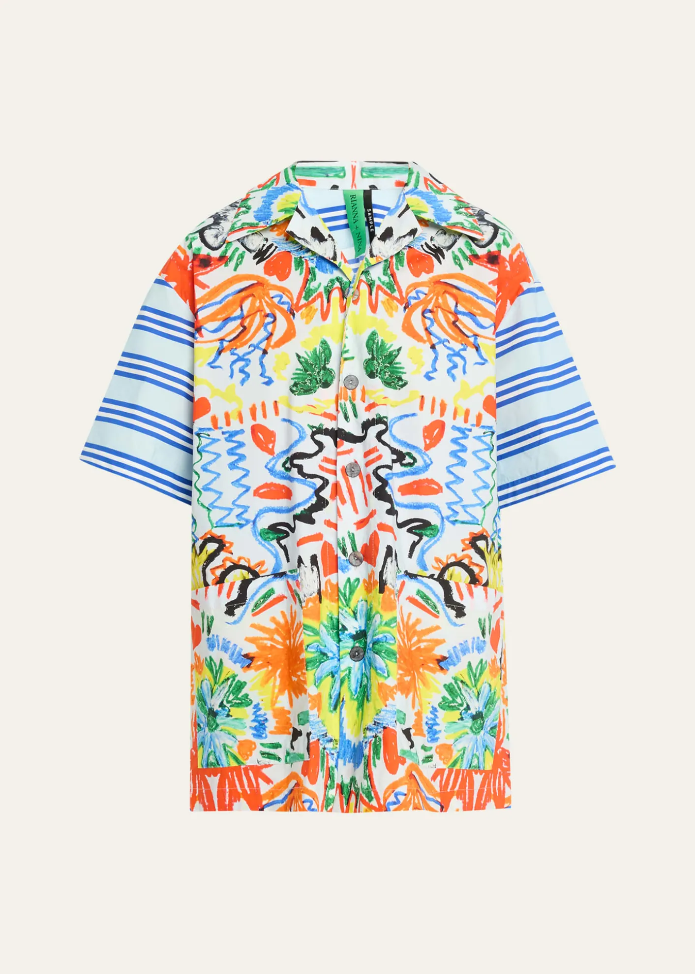 Rianna + NinaTropical-Print Cotton Shirt