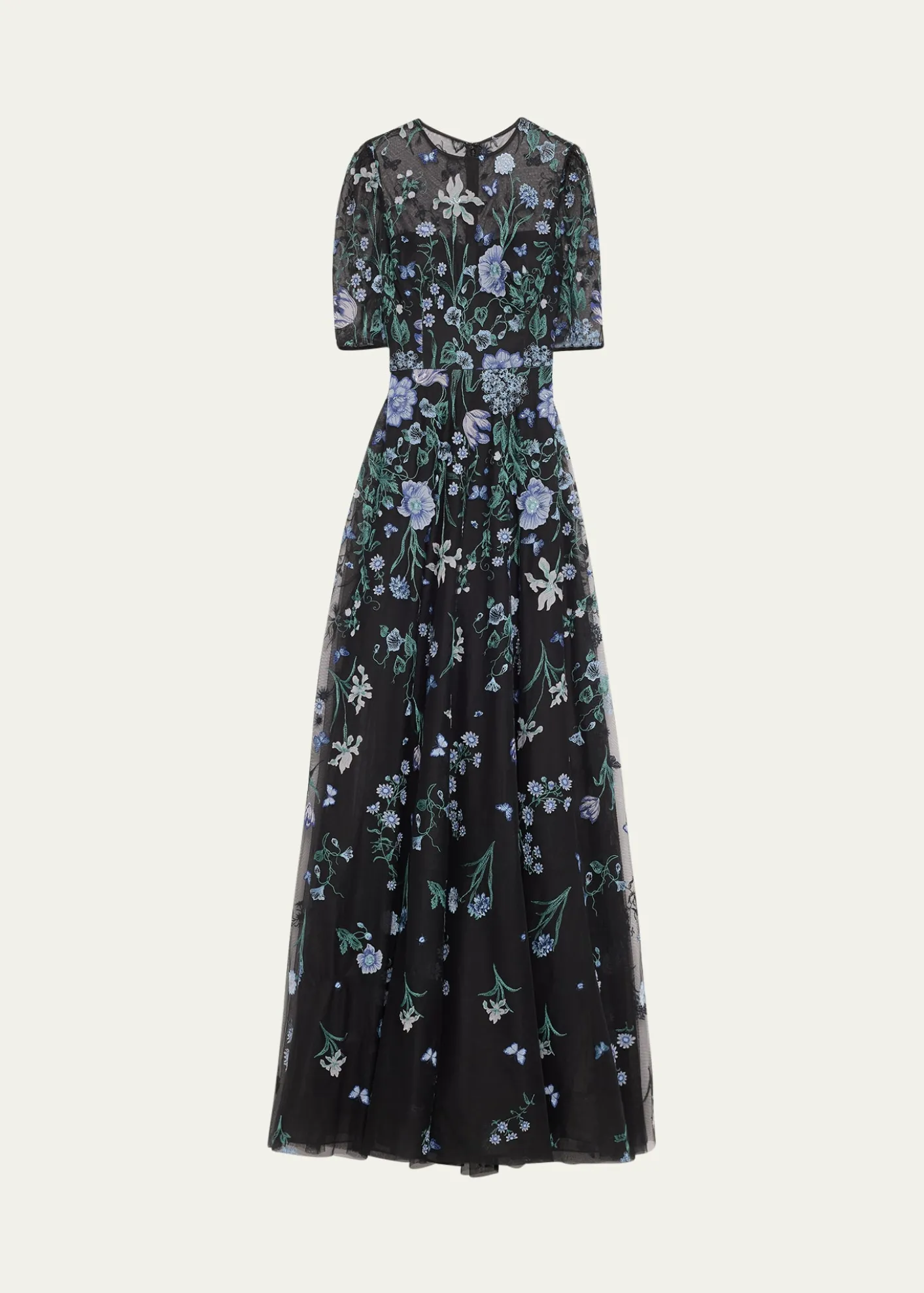 Rickie Freeman for Teri JonEmbroidered A-Line Tulle Gown