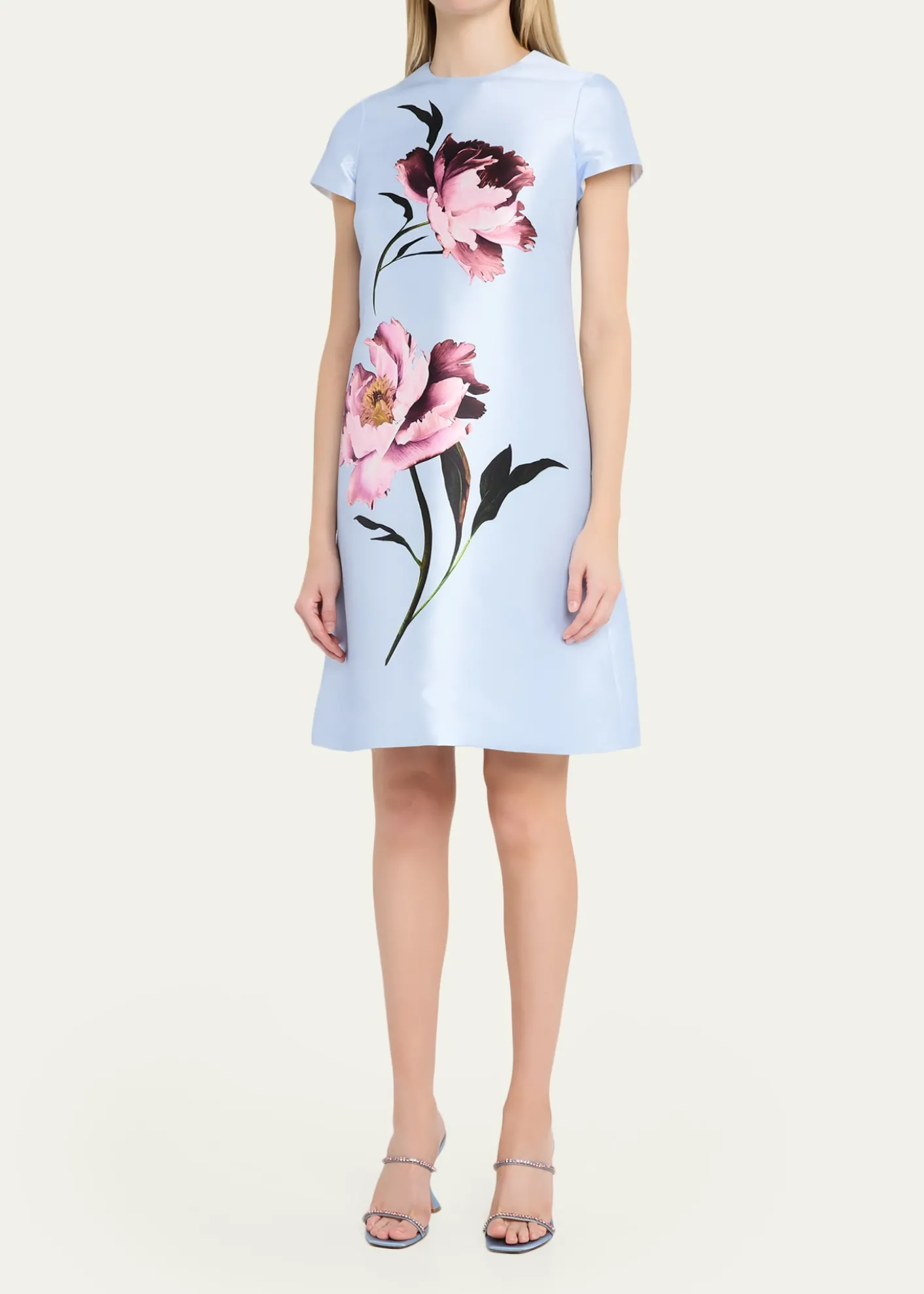 Rickie Freeman for Teri JonFloral-Print Faille Dress
