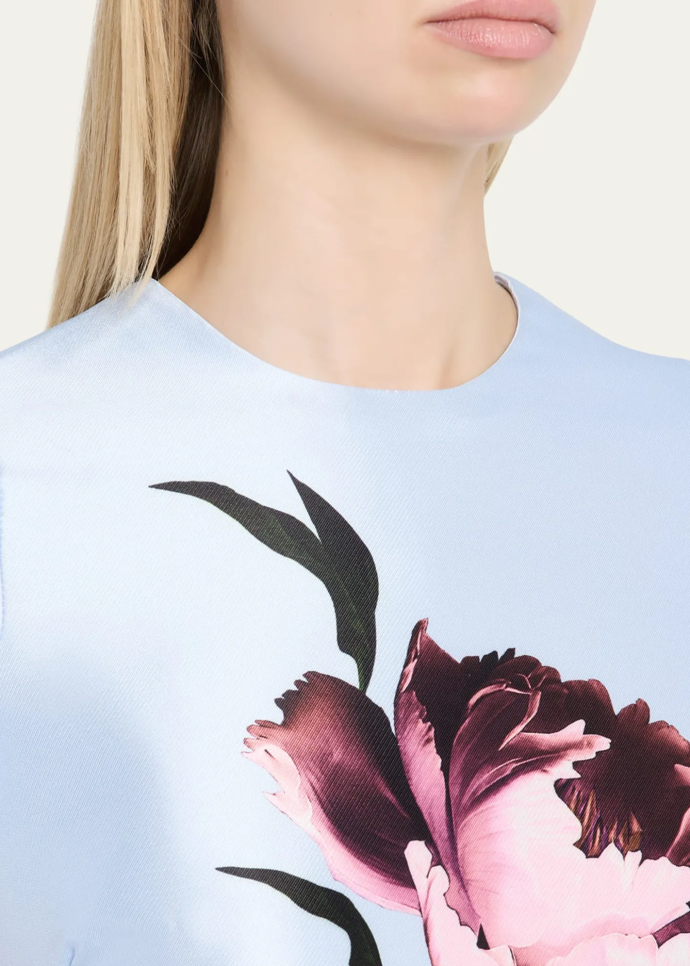 Rickie Freeman for Teri JonFloral-Print Faille Dress