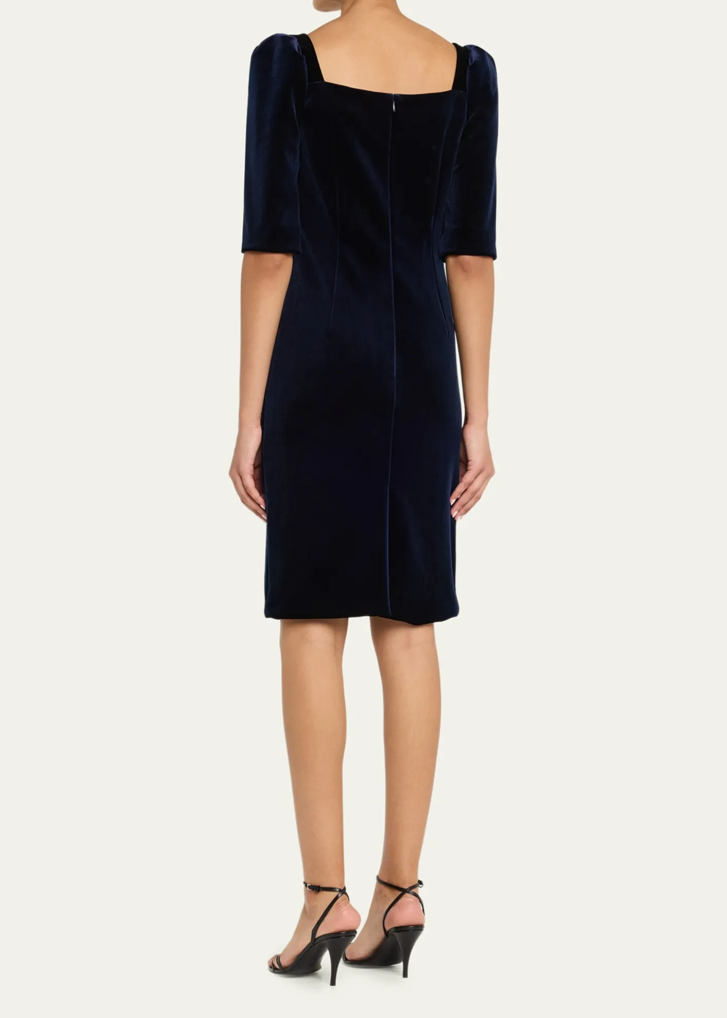 Rickie Freeman for Teri JonFloral Applique Velvet Dress
