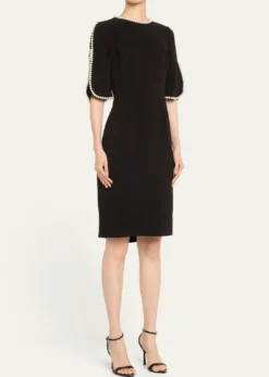 Rickie Freeman for Teri JonPearl Trimmed Sheath Dress