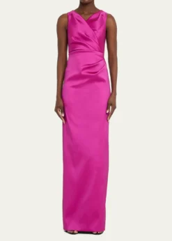 Rickie Freeman for Teri JonRuched Mikado Column Gown