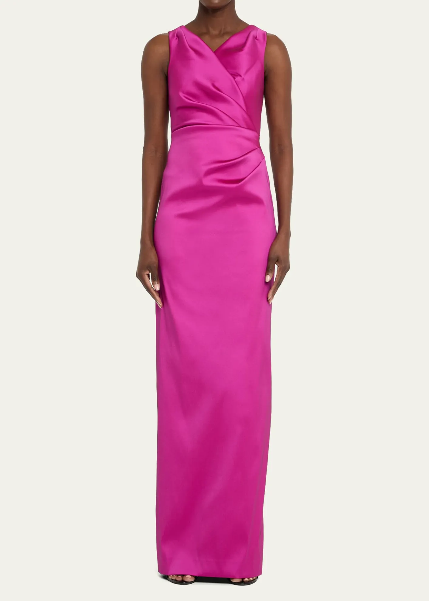 Rickie Freeman for Teri JonRuched Mikado Column Gown