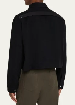 Rick OwensMen's Alice Wool Cropped Full-Zip Blouson