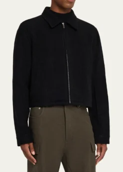 Rick OwensMen's Alice Wool Cropped Full-Zip Blouson
