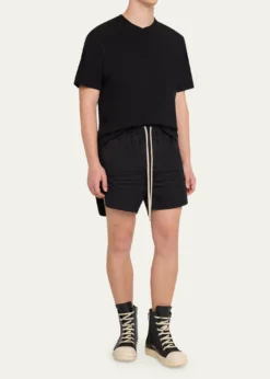 Rick OwensMen's Cotton Maxi-Drawstring Shorts